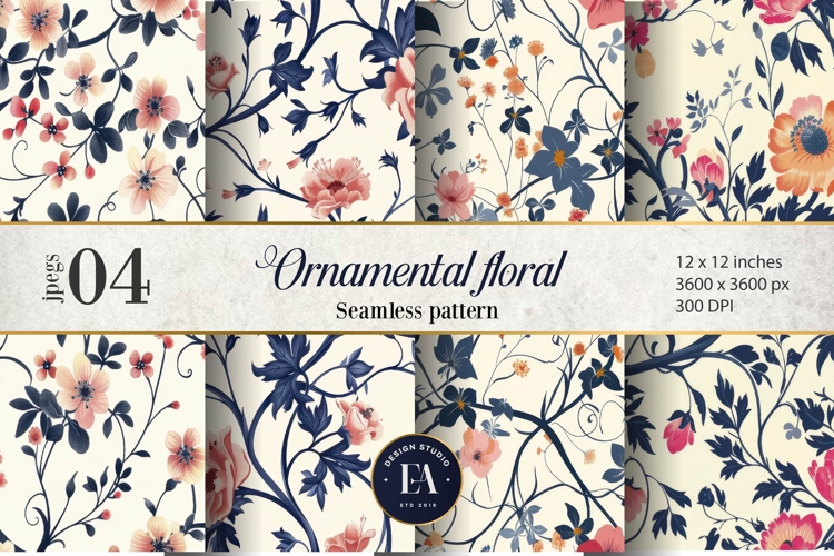 Floral Seamless Pattern Image 13