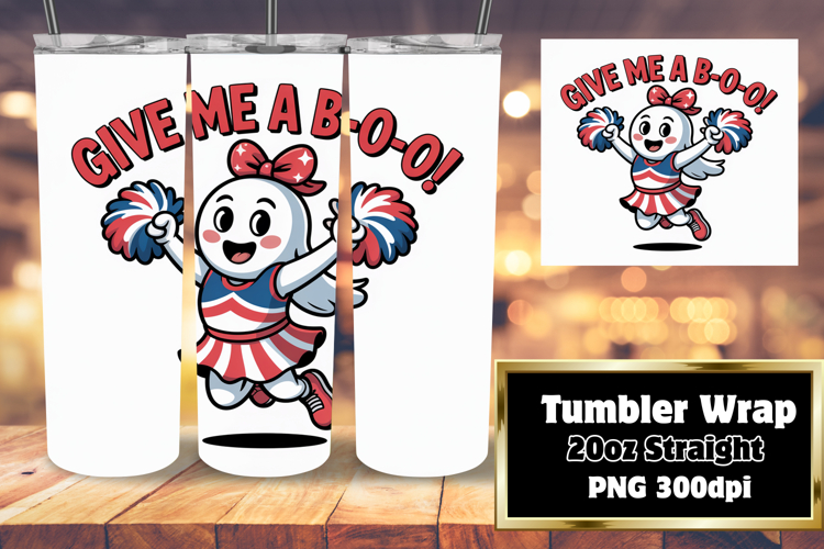 20oz Sublimation Gift Template , Funny Ghost