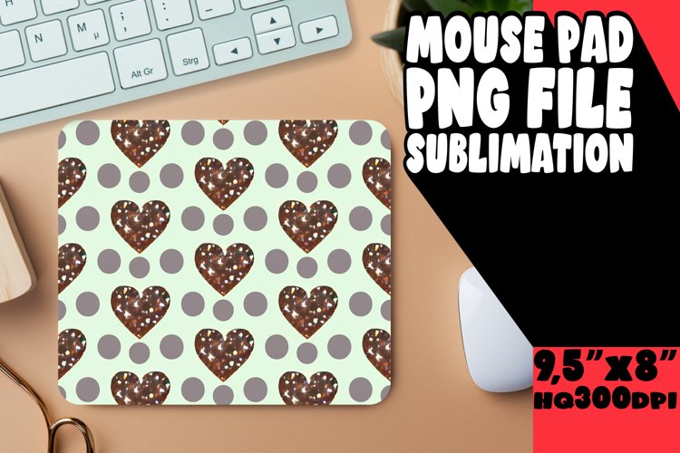 Luminous Desk Pad Designs Sublimation, Heart example image 1