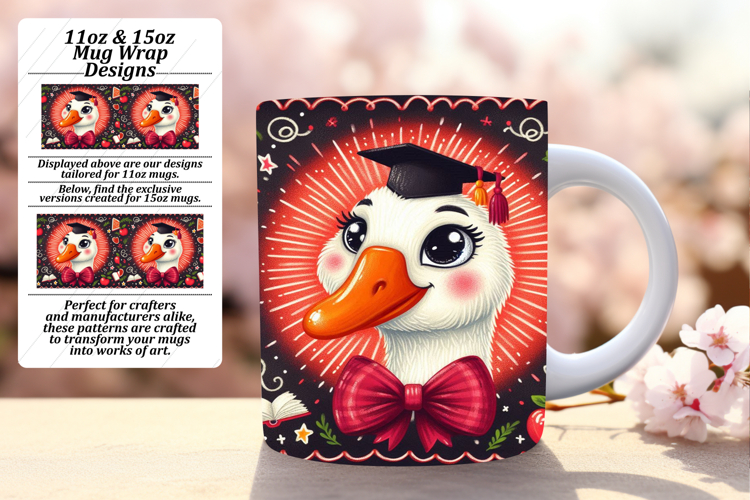 Elegant 11oz Mug Wrap Png Template , Goose