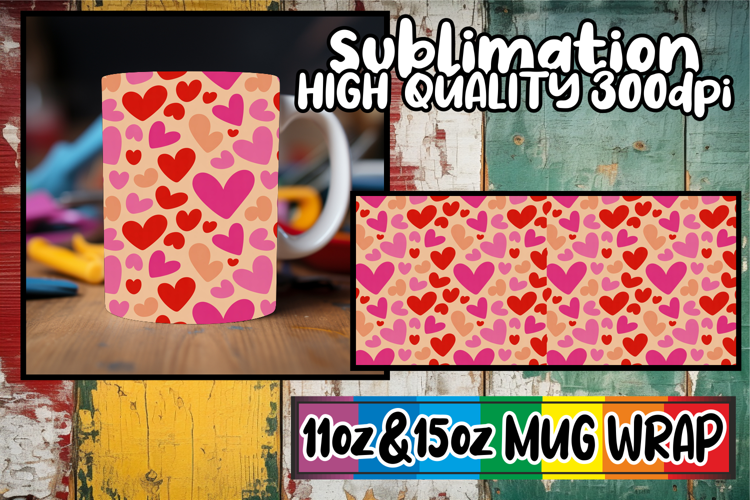 Radiant adventures 11oz 15oz sublimation wrap, Valentine's P