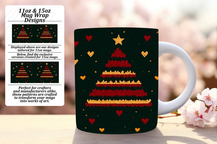 Gorgeous 11oz Mug Wrap Png Design , Holiday