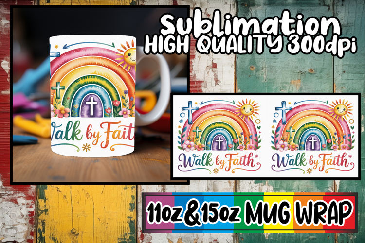 Cheerful mornings sublimation print wrap, Christian