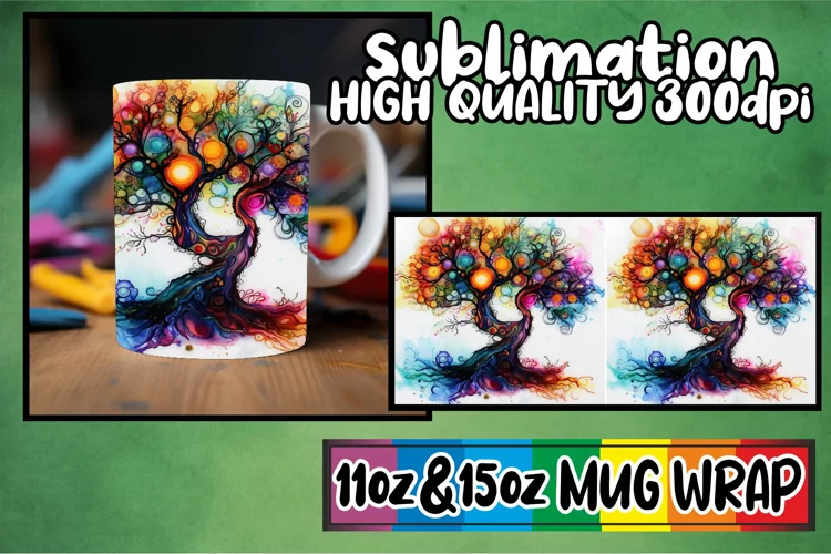 Vibrant Springtime Mug Wrap - Sublimation 11oz 15oz