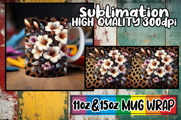 Radiant love 11oz 15oz sublimation wrap, Leopard Prints