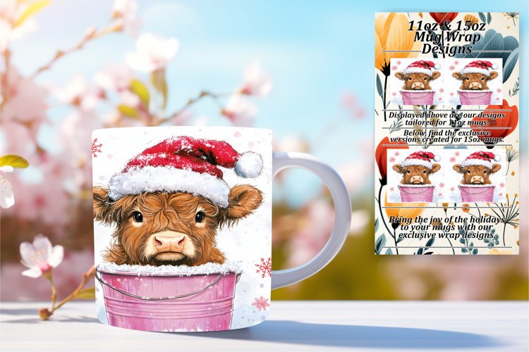Magical 15oz Mug Wrap Png Artwork , Christmas