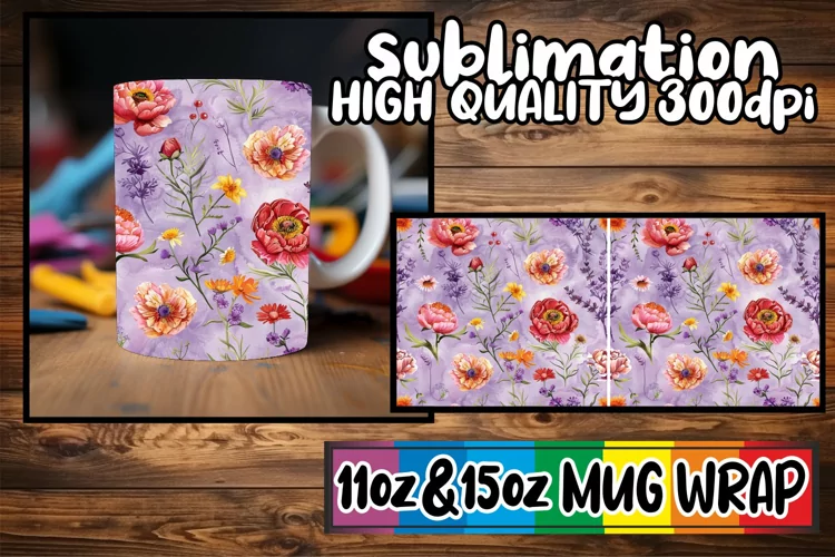 Abstract Spring Color Palette Mug Wrap 11oz 15oz