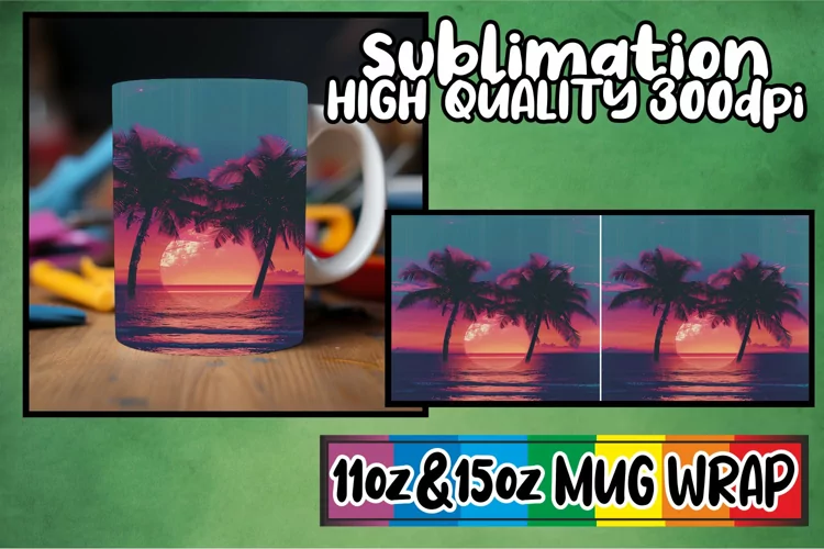 Retro Garden Romance: Spring Mug Wrap Sublimation