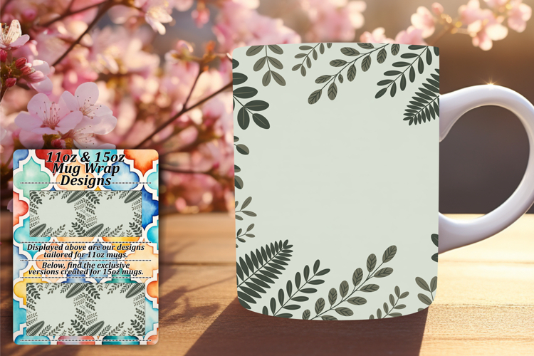 Dynamic 11oz Mug Wrap Png Artwork , Flowers