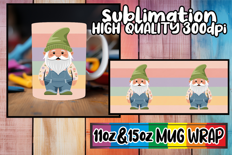 Wholesome memories sublimation wrap, Gnomes