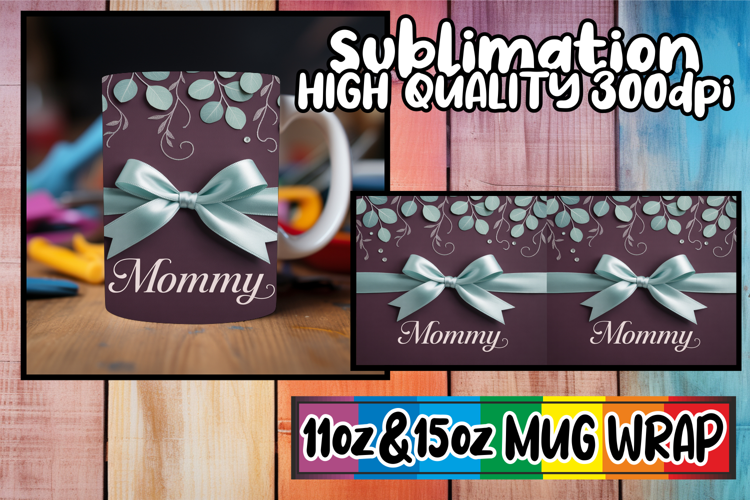 Whimsical evenings 11oz 15oz sublimation wrap, Mother's Day