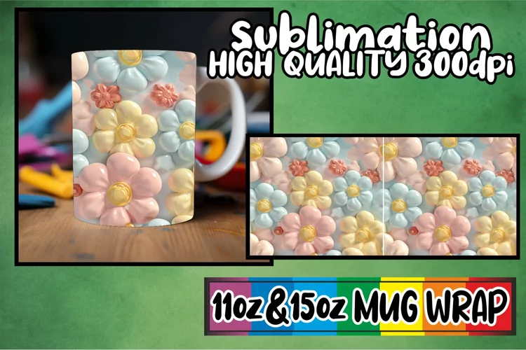 Abstract Puff Creations: Vibrant Mug Art 11oz/15oz