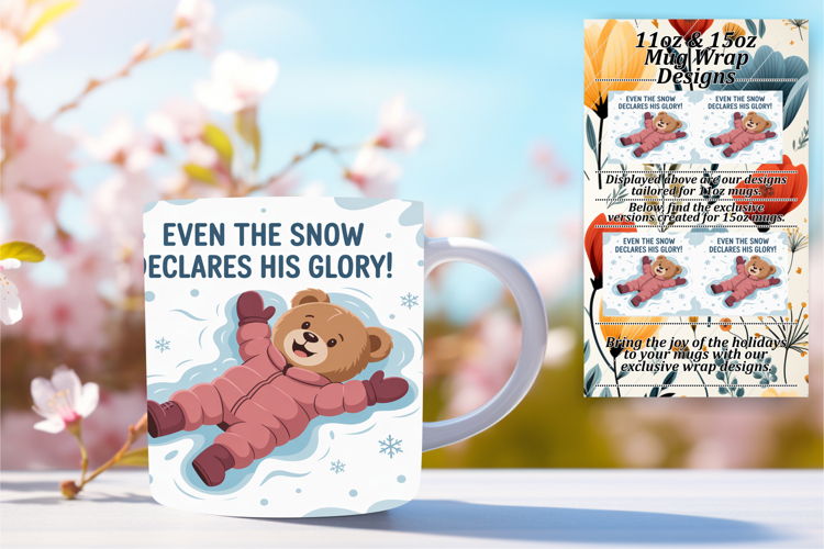 Charming 15oz Mug Wrap Png Artwork , Religious