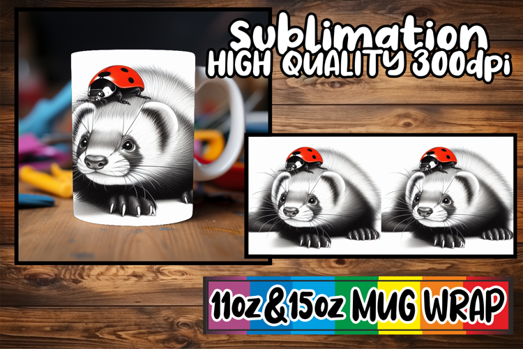 Bright outlooks 11oz 15oz sublimation wrap, Cute Animals