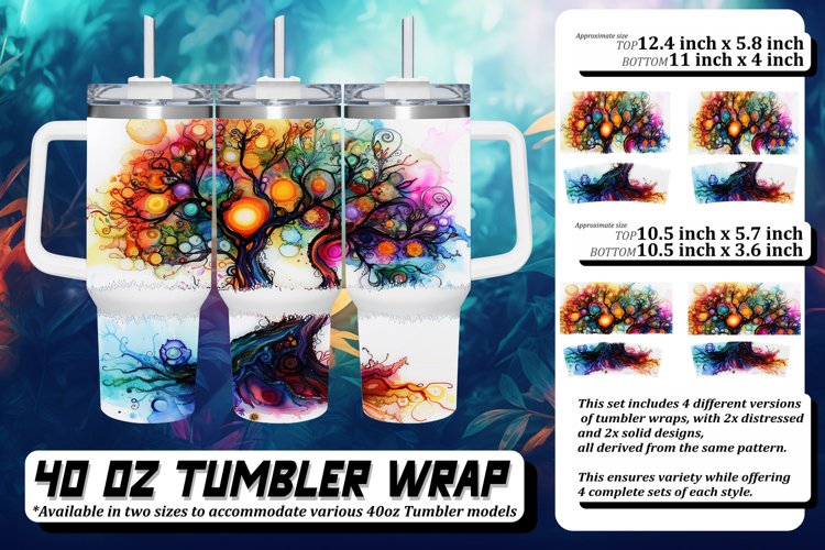 Vibrant Spring Tree Tumbler Design example image 1