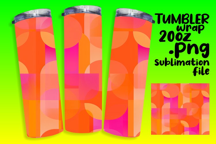 Abstract Neon Harmony Sublimation Patterns 20oz