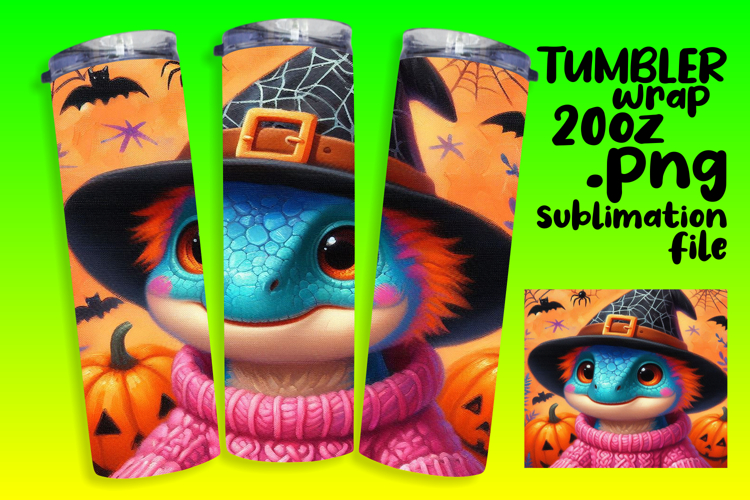 Craft Your Own 20oz Tumbler , Halloween Dino