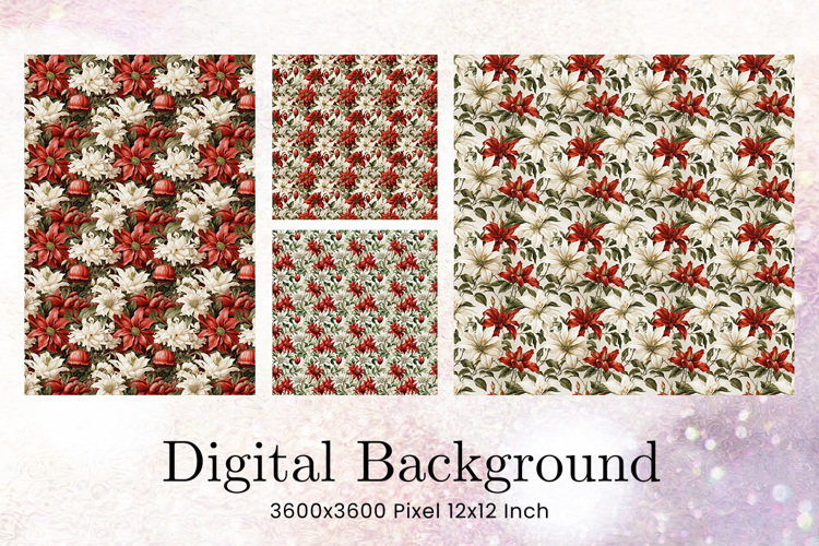 Flower Pattern Background Wallpaper Digital Paper_80