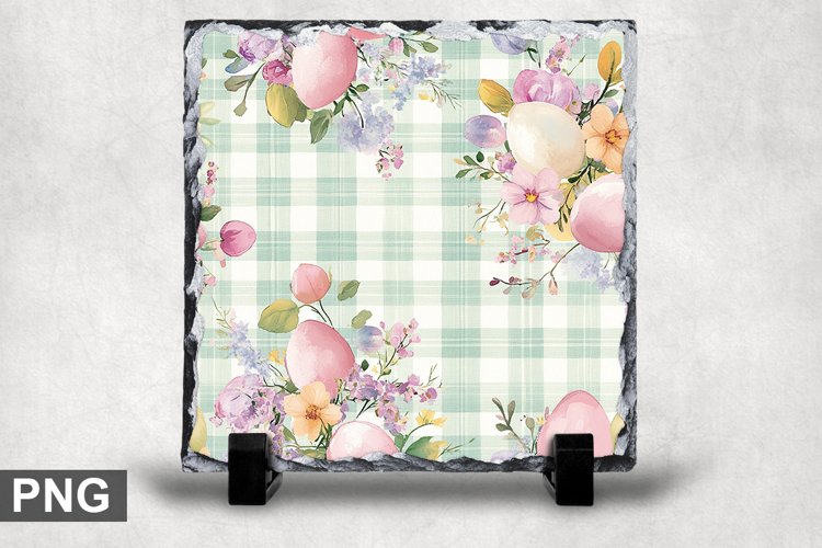 Easter Spring Square Sublimation Slate Design