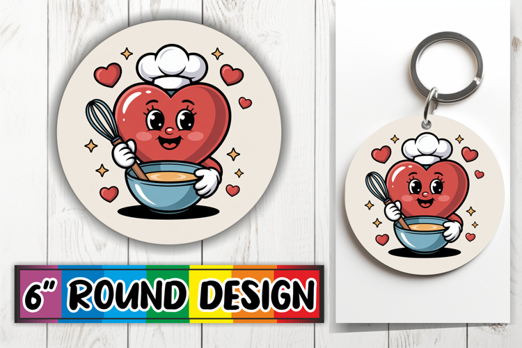 Joyful Car Coaster Round Style PNG, Valenines Heart