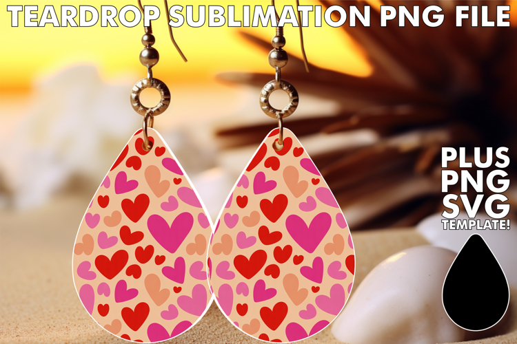 Playful Teardrop Earrings GIFT MAGIC, Valentines Pattern
