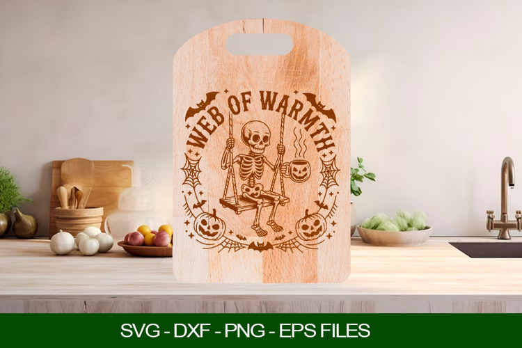 Web of warmth Cutting Board SVG