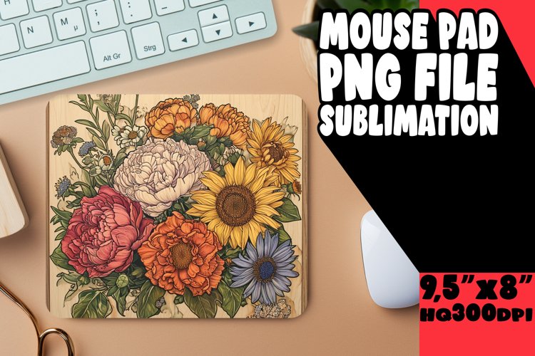Timeless Vintage Blossom Mouse Pad Print