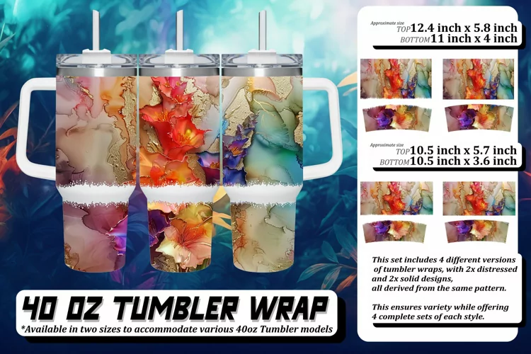 Botanical Beauty: Tumbler Wrap Summer 40oz