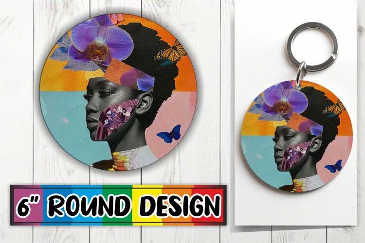 Black Woman Wrap Artistic Abstract Sublimation Tumbler PNG