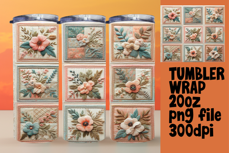 Creative 20oz Tumbler Template , Patchwork