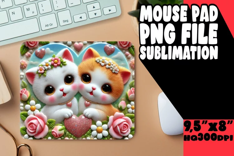 Unique Mouse Mat Sublimation Style, Sweet Animals