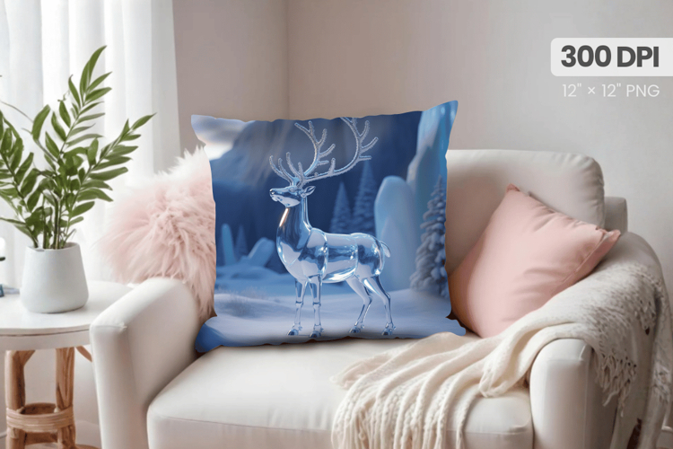 Winter Christmas Wonderland PNG Pillow, Winter Pillow Design