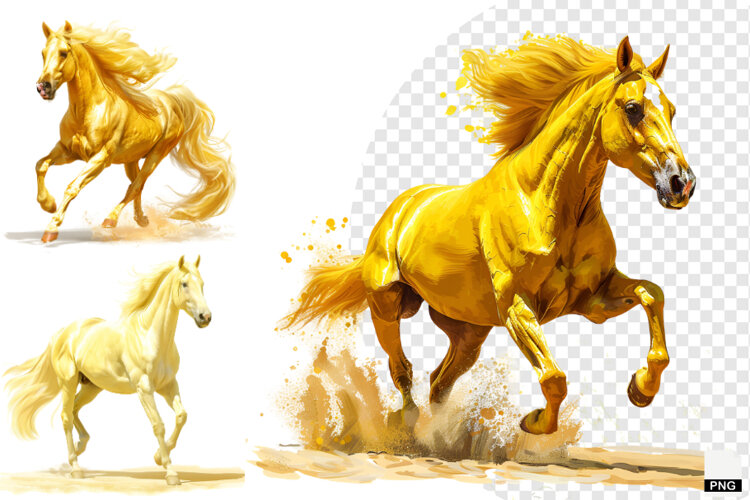Watercolor Horse PNG example image 1