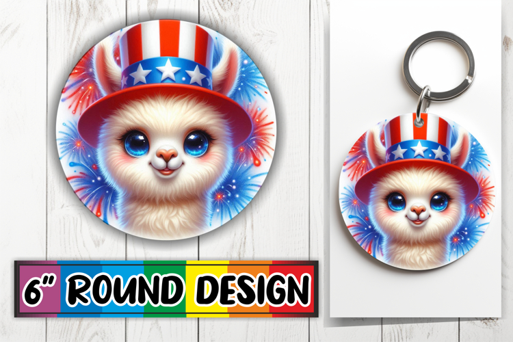Luminous Circle Coasters Sublimation, USA Animals