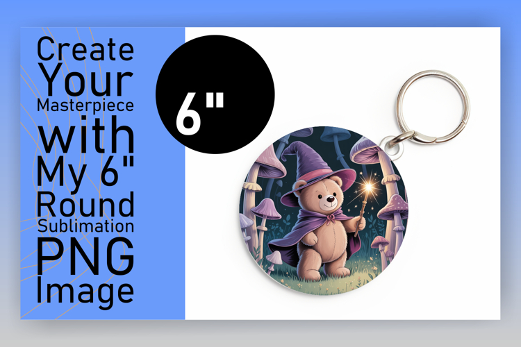 Sophisticated Round Design for Sublimation , Cute Bear