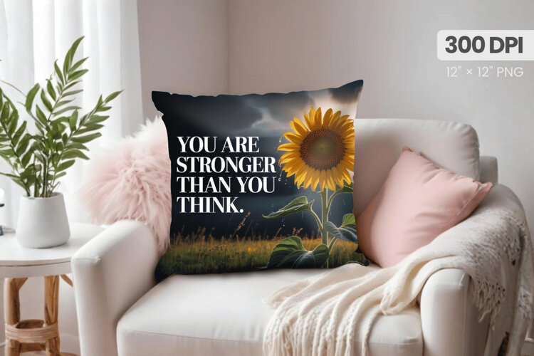 Inspirational Quotes Pillow PNG Motivational PNG Sublimation example image 1