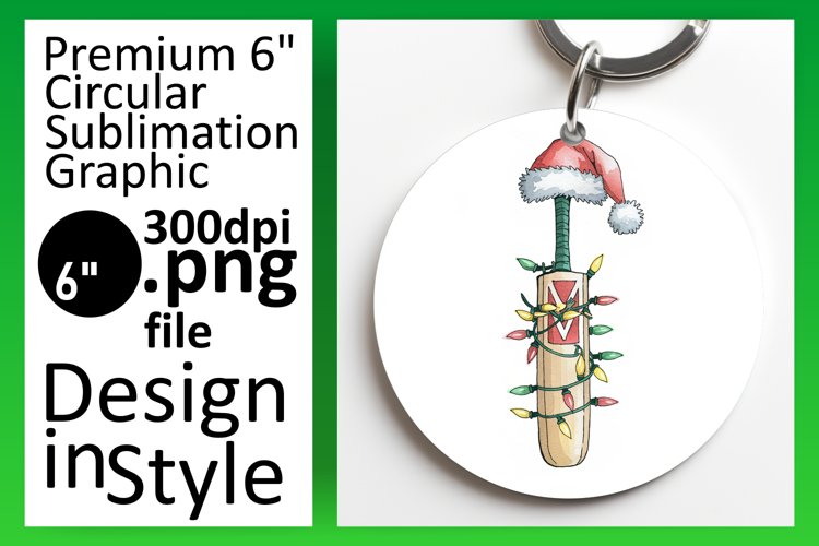 Bright Round Design Keychain Template , Holiday
