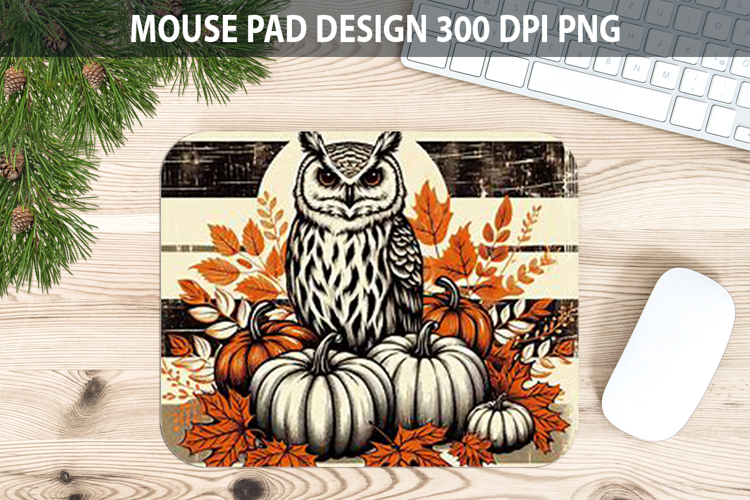 Owl Mouse pad Sublimation - Thanksgiving PNG Design
