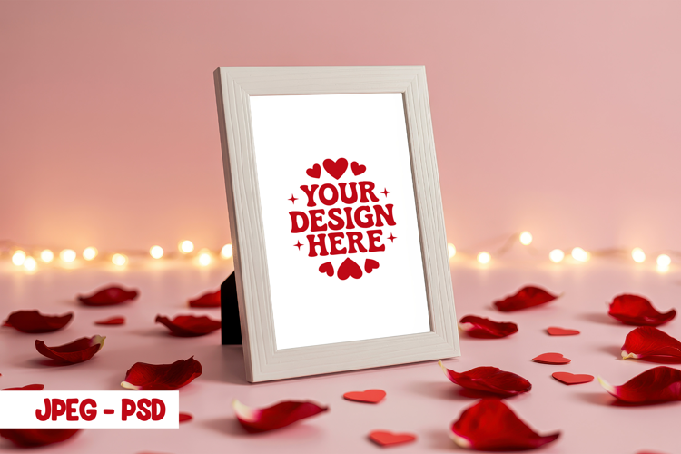 Valentine Minimal Mug PSD JPEG Mockup
