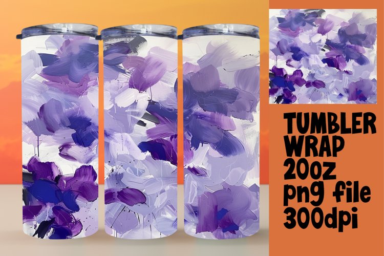 Delicate Watercolor Blooms 20oz Tumbler Sublimation