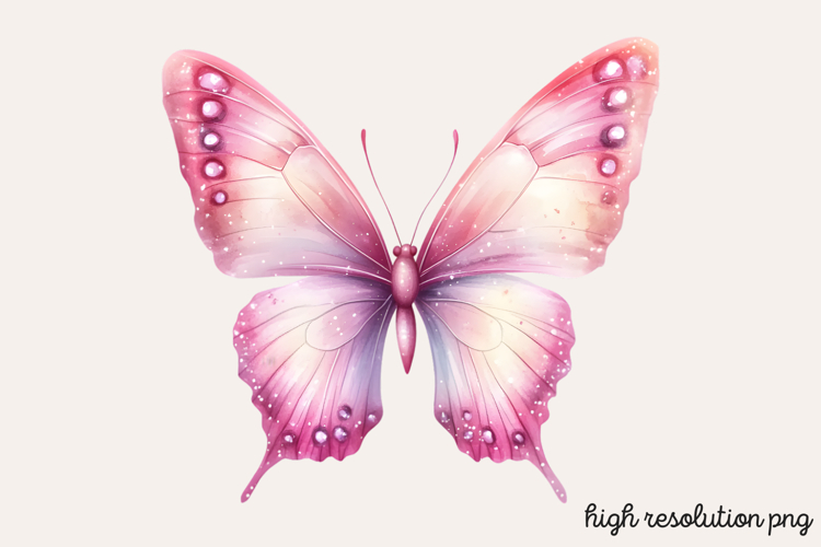 Pink Butterfly Clipart Image 2