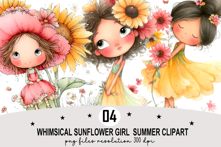 Watercolor Sunflower Clipart Image 4