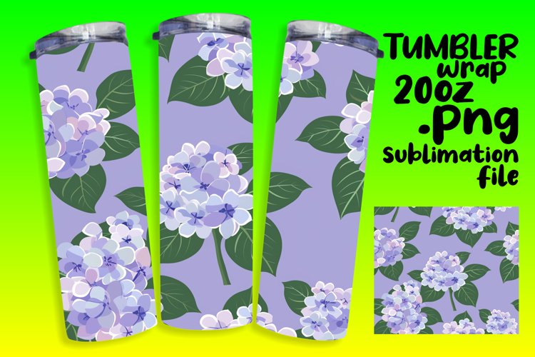 Sublimation Tumbler Wrap with Boho Flower Serenity