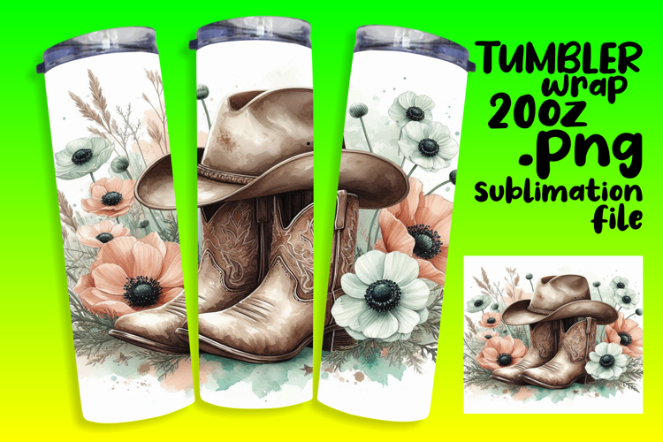 TRENDY 20oz Sublimation Artwork , Western