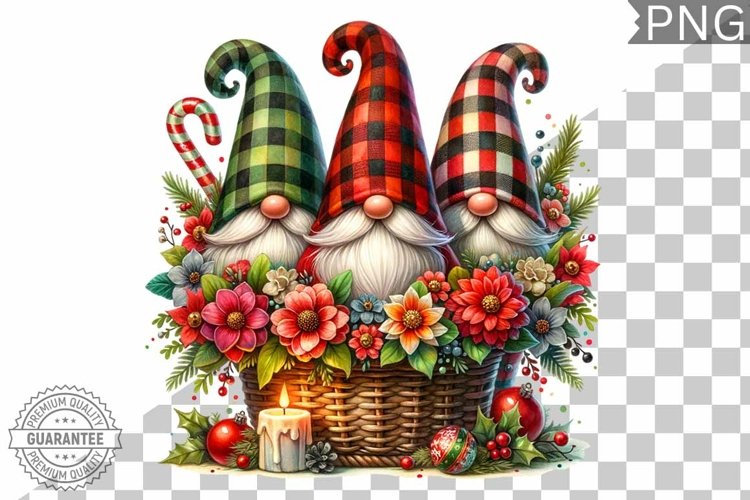 Christmas Gnome Sublimation - Clipart PNG Design