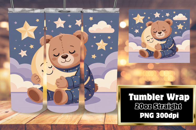 TRENDY 20oz Tumbler Design for DIY , Cute Bear