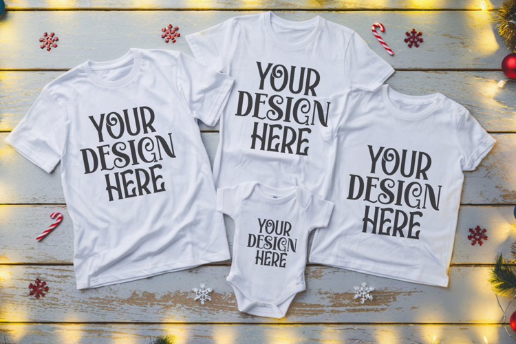 Christmas Family Matching Group T-Shirt Mockup