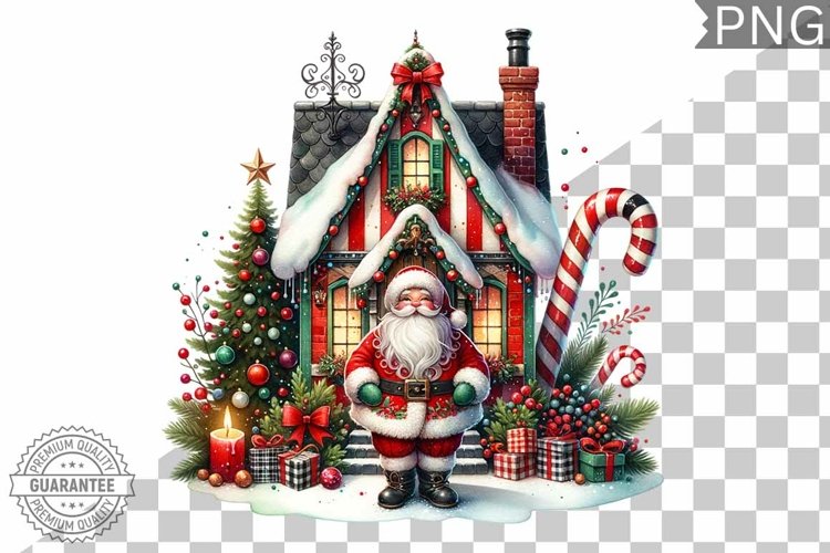 Christmas Santa Sublimation - Clipart PNG Design example image 1