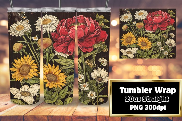 Classic Blossom Sublimation Tumbler - 20oz Joy example image 1