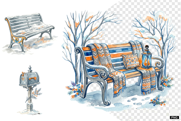 Winter Village Clipart
